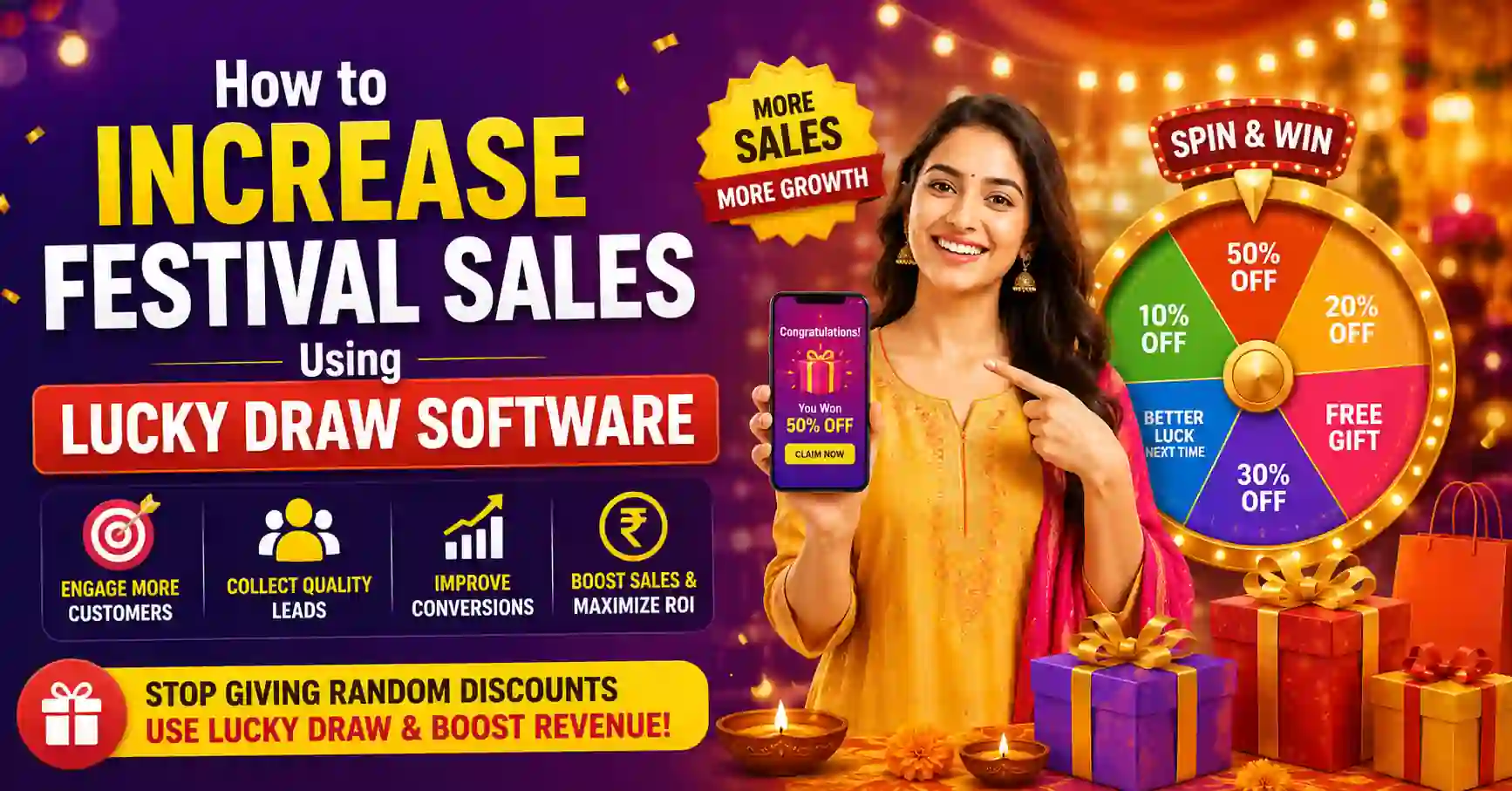 Increase Festival Sales Using Lucky Draw Software with Interactive Spin Wheel Campaigns for Customer Engagement and Lead Generation
